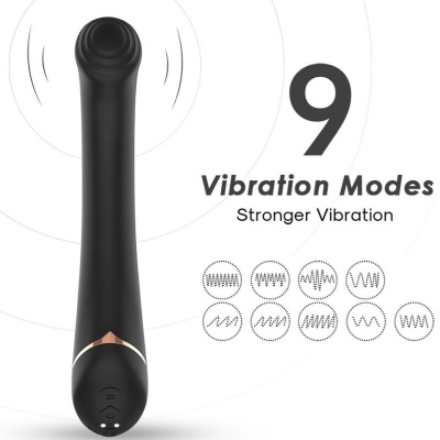 Armony Flat Head Black Silicone Vibrator