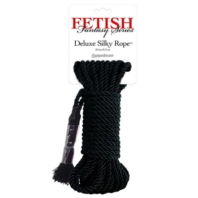 PIPEDREAMS Fetish Fantasy Series - Black Deluxe Silk Rope 9.75 M - image 1