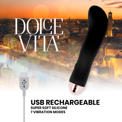 Dolce Vita Two Rechargeable Vibrator Black 7-Speed - image 5