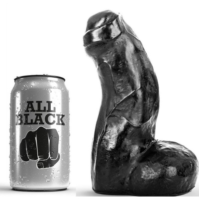 All Black Realistic Dong Black 17 CM