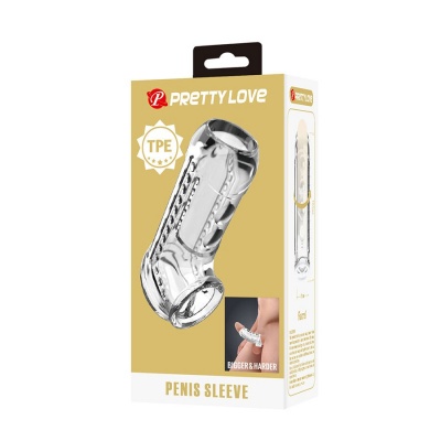Transparent Textured Penis Sheath - image 8