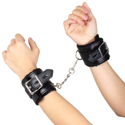 SecretPlay Black Bondage Handcuffs - image 1