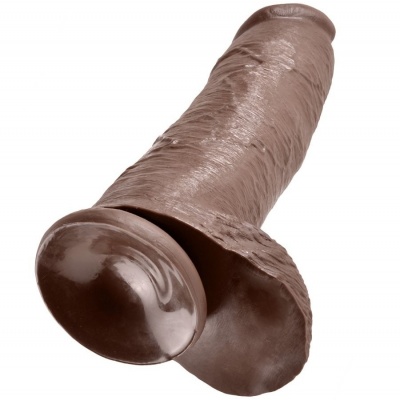 King Cock Brown Dildo with Balls, 30.48 CM - image 3