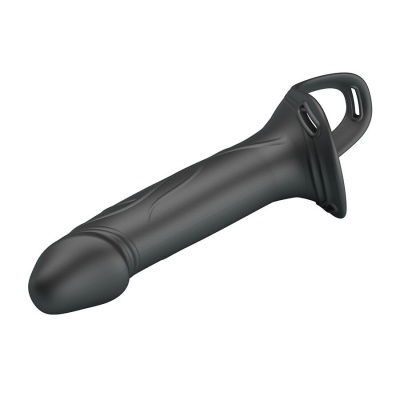 Landon Black Vibrating Strap-On - image 5