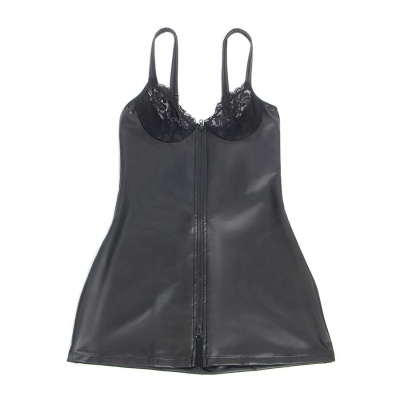 Subblime Leather Zip Dress Black S/M - image 5
