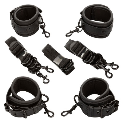 CALEXOTICS Nocturnal Bed Restraints Leather Adjustable Black - image 1