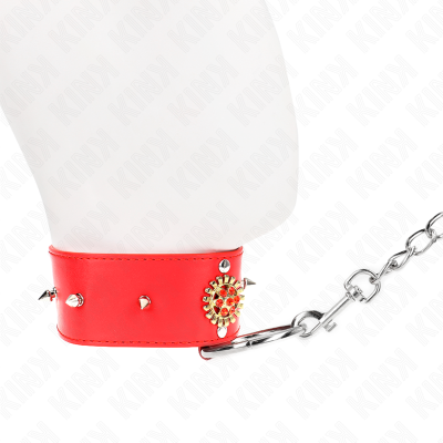 Red Diamond Necklace With Belt 65 CM Ajdustable 35-51 CM X 7 CM - image 4
