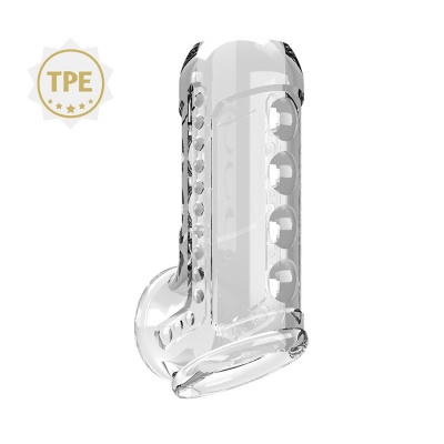 Transparent Textured Penis Sheath - image 6