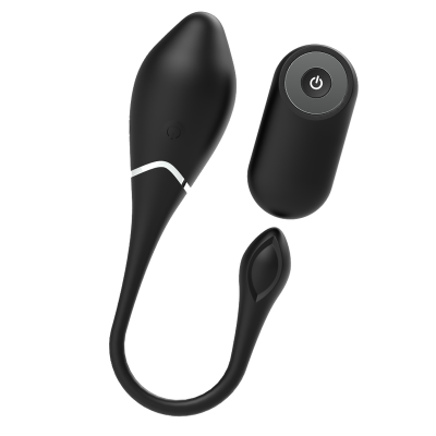 Black & Silver Jenell Rechargeable Vibrating Egg