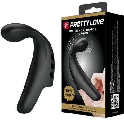 Pretty Love Gorgon Black Finger Vibrator Thimble - image 2