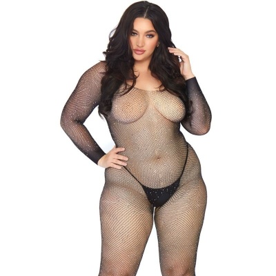 Leg Avenue Crystallized Net Bodystocking 1X-2X - image 3