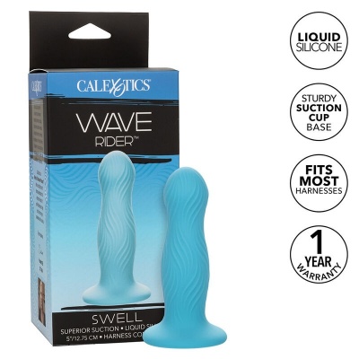 CalExotics Wave Rider Swell Anal Plug Blue - image 2