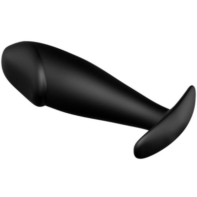 Anal Plug Silicone Penis Form Black - image 3