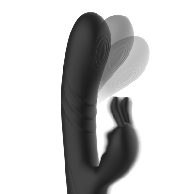 Black&Silver Jamie Rabbit Vibrator Black - image 3