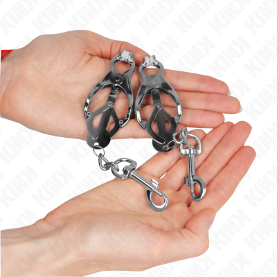 KINK Japanese Clover Nipple Clamps With Hooks Silver - image 3