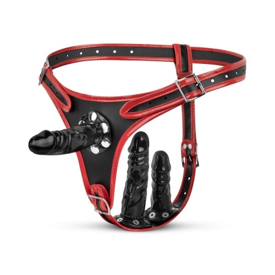 Foto van Easytoys Fetish - Triple Dildo Strap-On Harness