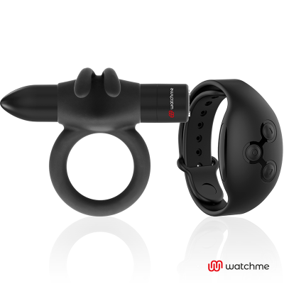 Black&Silver Agron Remote Control Penis Ring WatchMe - image 3