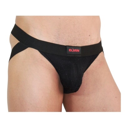 Burn 003 Jockstrap Shiny Black M