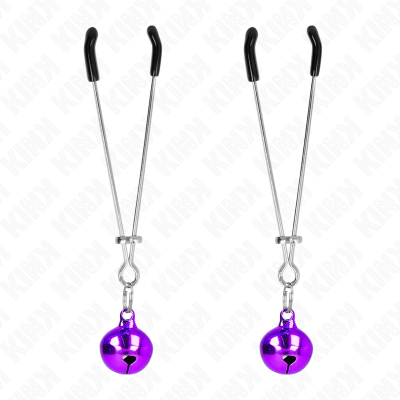 KINK Thin Bell Nipple Clamps Purple 7cm - image 2