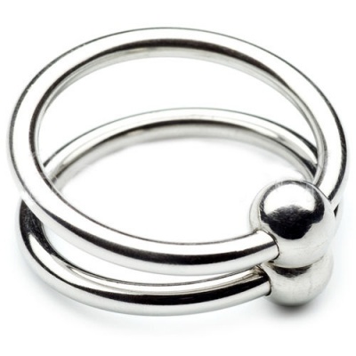Metal Hard Double Glans Ring 28mm Steel - image 2