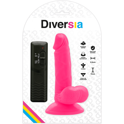 Diversia Flexible Vibrating Dildo Pink 17 CM - image 7