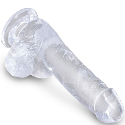 King Cock Clear Realistic Penis with Balls 13.5cm Transparent - image 3