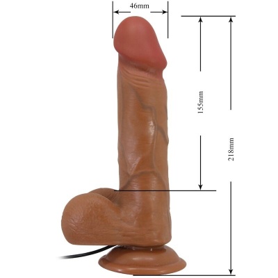 Baile Bahamut Realistic Vibrator 21.8 CM Flesh Remote - image 5