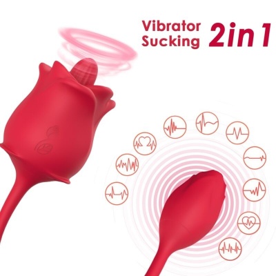 Armony 2-In-1 Pink Suction Stimulator with Red Tail