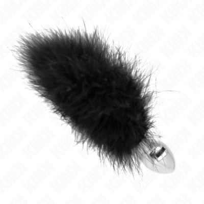 Kink Stainless Steel Anal Plug 11x7cm Feather 11cm - image 2