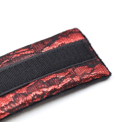 Ohmama Fetish Velvet Red Black Handcuffs - image 10