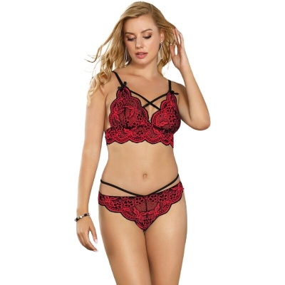 Sublime Lace Top and Thong Panty Set L/XL
