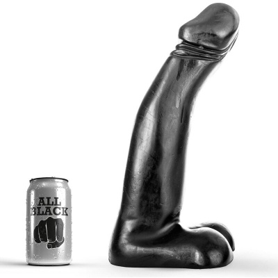 All Black Realistic Black Fisting Dildo 29cm