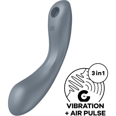 Satisfyer Curvy Trinity 1 Air Pulse Vibrator Grey Satisfyer Curvy Trinity 1 Air Pulse Vibrator Grey