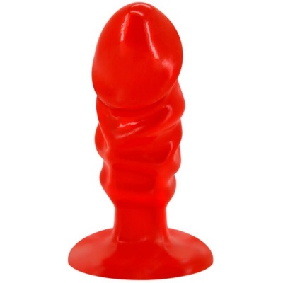 Baile Unisex Anal Plug Red Suction Cup