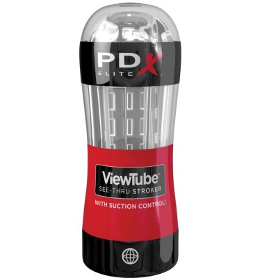 PDX Elite Stroker ViewTube Control Suction Clear