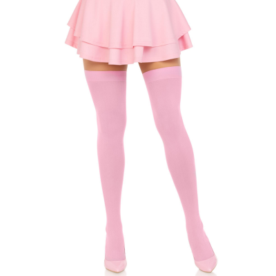 Leg Avenue Nylon Thigh-High Stockings Pink - image 1