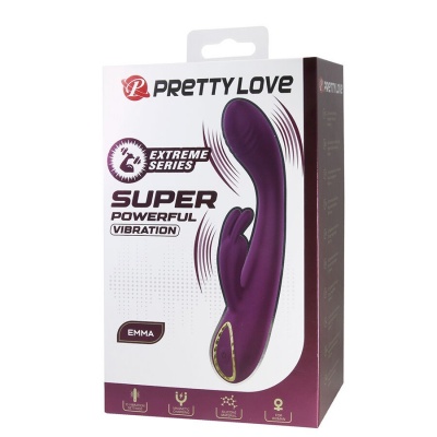 Pretty Love - Emma Rabbit Purple Vibrator With Stimulator - image 9