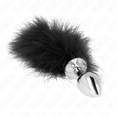 Kink Stainless Steel Anal Plug 11x7cm Feather 11cm - image 3