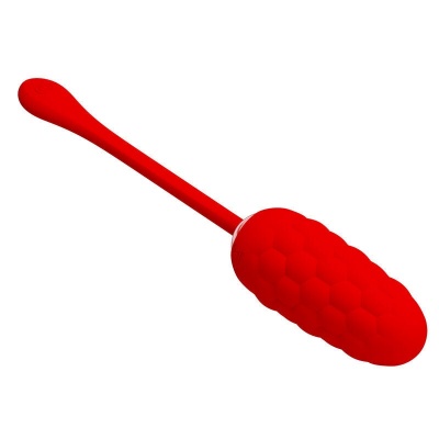Pretty Love — Vibrating Egg With Red Rechargeable Marine Texture