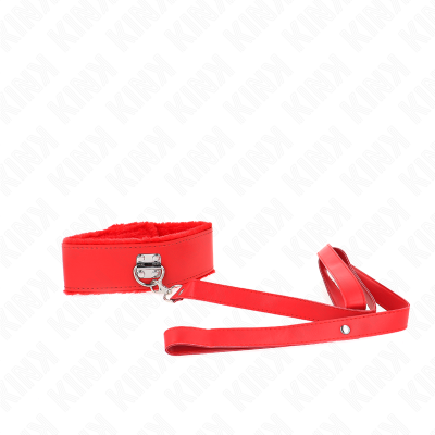 KINK Necklace Red Studded Lace 40-48cm - image 3