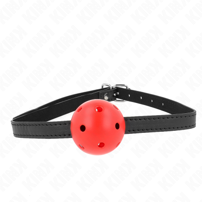 Kink Simplicity Breathable Ball Gag, Red, 4.5cm - image 1