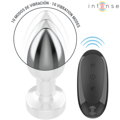 Intense Anal Plug Metal 10 Vibrations S with Remote - image 4