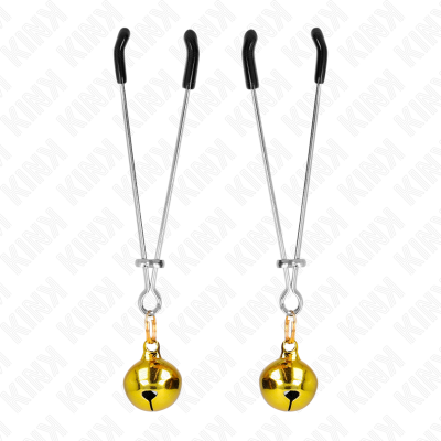 KINK Thin Bell Nipple Clamps Gold 7cm - image 2