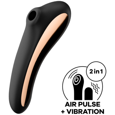 Satisfyer Dual Kiss Air Pulse Vibrator Black - image 2