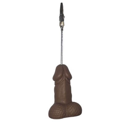 Diablo Picante Penis-Shaped Note Holder Dark Tone Diablo Picante Penis-Shaped Note Holder Dark Tone