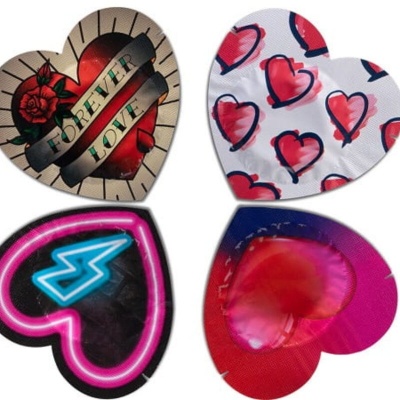Pasante Red Heart Shape Condoms 144 Units - image 2
