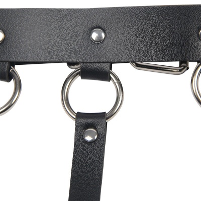 Subblime Leather Chest Harness Big Ring Chains - image 8