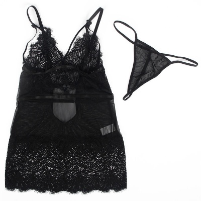 Subblime Babydoll Lace Straps Black L/XL - image 6