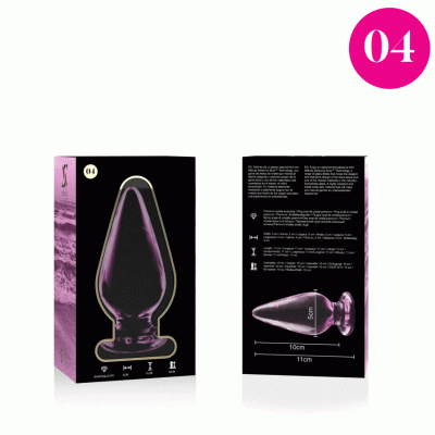 Model 4 Anal Plug Borosilicate Glass Pink 11 cm -o- 5 cm - image 4