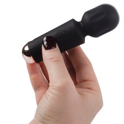 Rocks Off Mini Rechargeable Wand 16 Functions Black Tulip - image 3